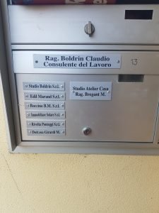 Targhe caselle postali Bregant